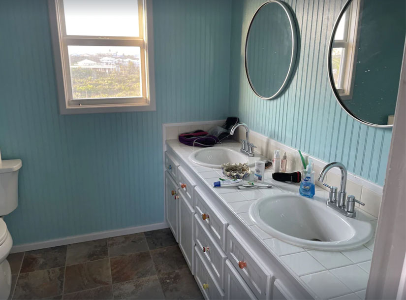 Barefoot Bay master bathroom